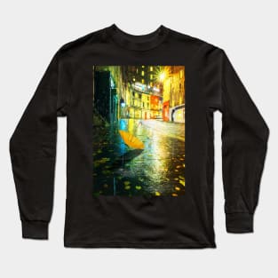 Autumn rain on West Bow Long Sleeve T-Shirt